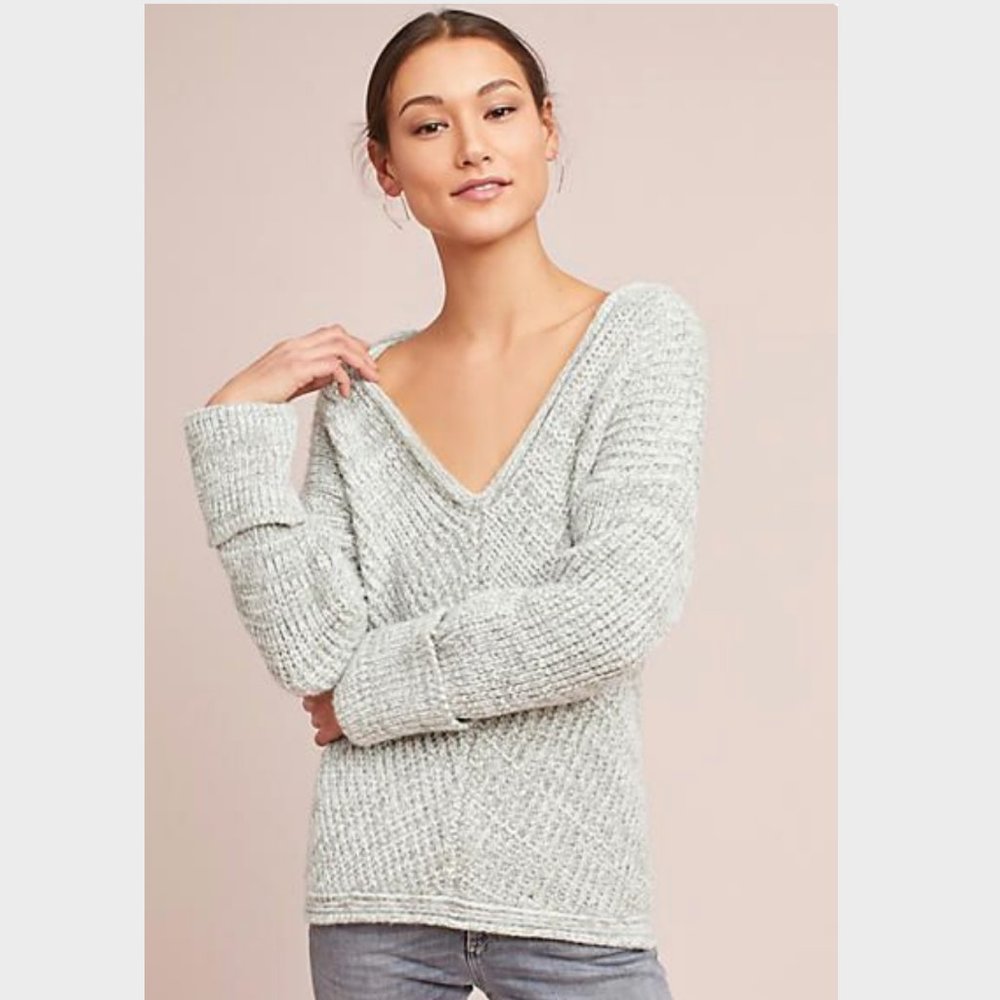 Rue Stiic Anthropologie v-neck textured sweater